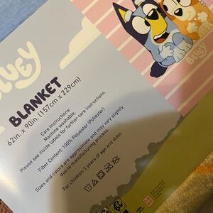 Bluey 💋💋💋  SOLD 💋💋💋Character Blanket and sheet set